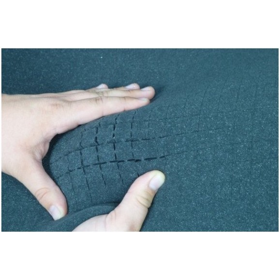 Die-cut foam Geoptik for small airtight suitcase