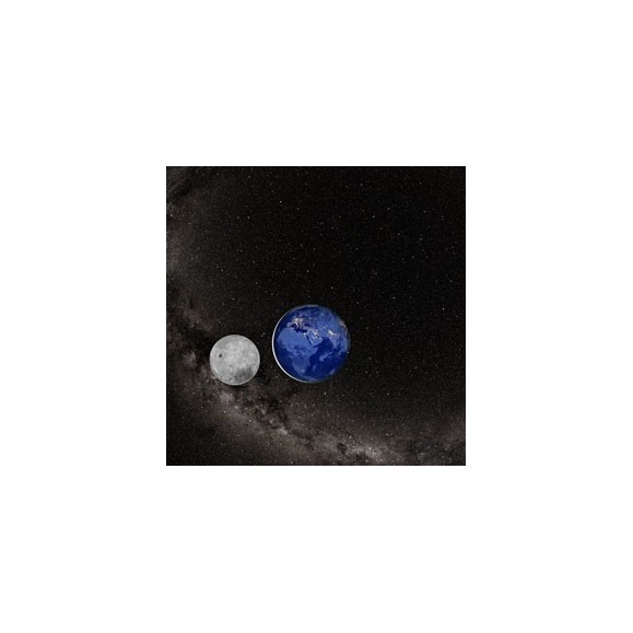 Star Theatre Expansion Disk Earth and Moon at night