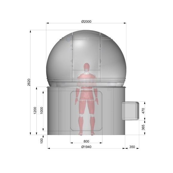 2m automated dome ScopeDome without cylinder