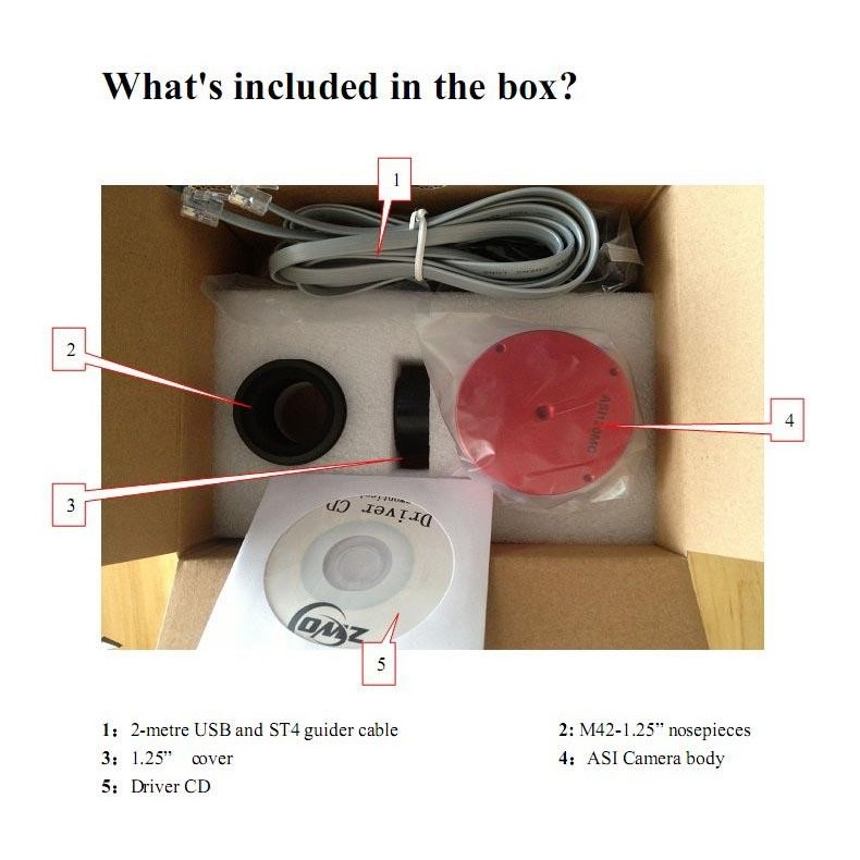 CCD camera ZWO ASI174MM Monochrome CCD camera ZWO ASI174MM Monochrome
