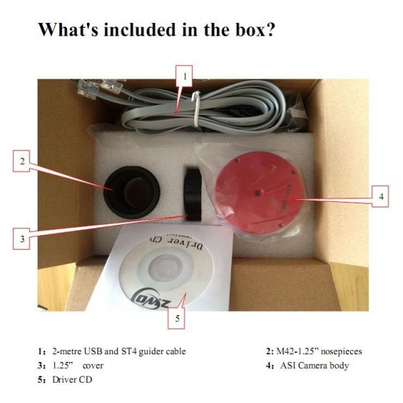 CCD camera ZWO ASI174MM Monochrome