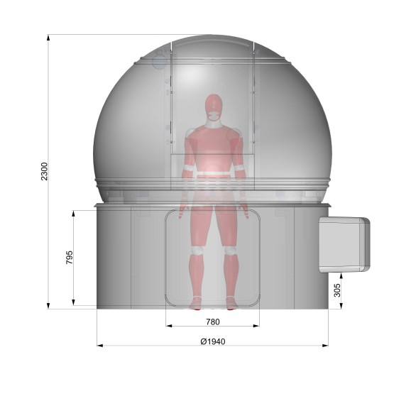 Dome ScopeDome 2m manual dome without cylinder