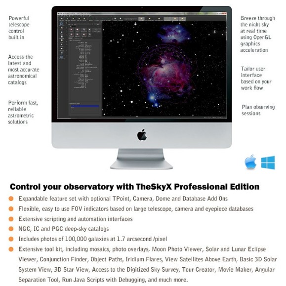 The SkyX Professional Program Software Bisque