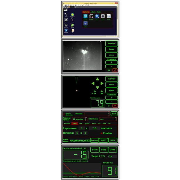 LCD display for ASTREL stand-alone CCD camera