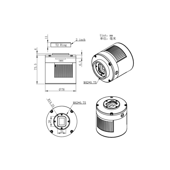 CCD camera ZWO ASI 294MC PRO Color cooled