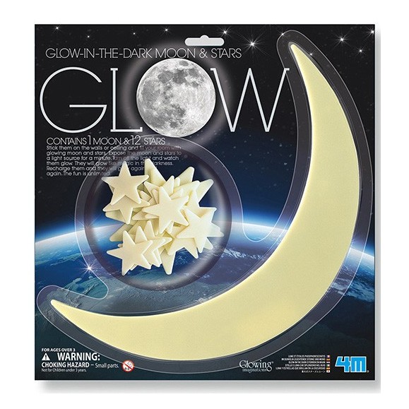 Glow Moon Large & Stars 4M