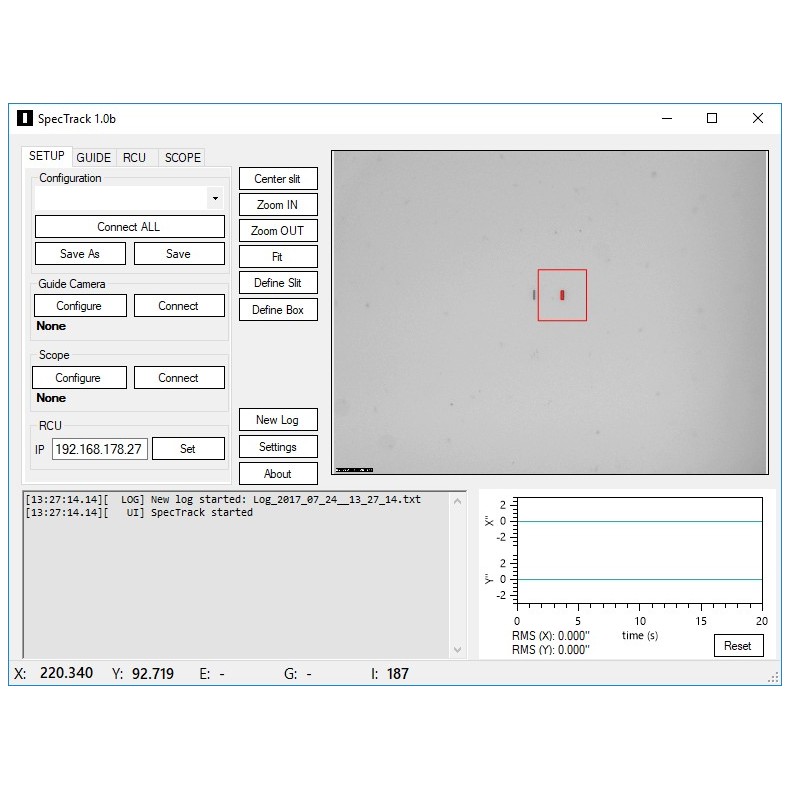 SpecTrack, autoguiding software for... SpecTrack, autoguiding software for...