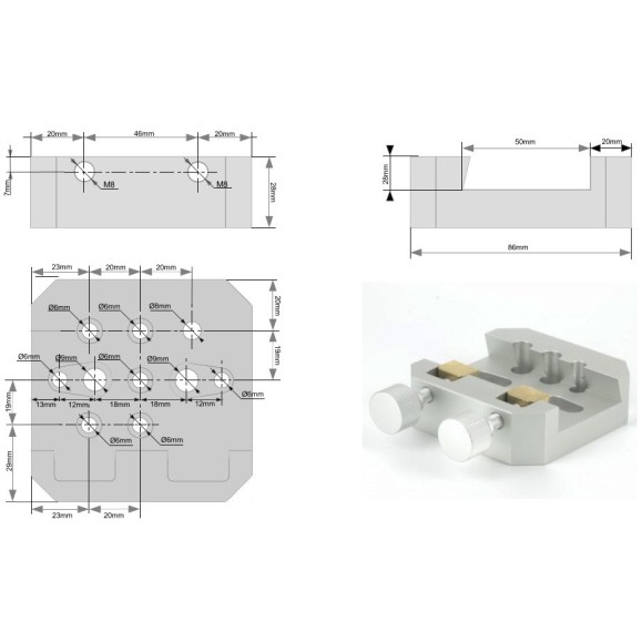 Kepler dovetail splint for dovetail type Vixen