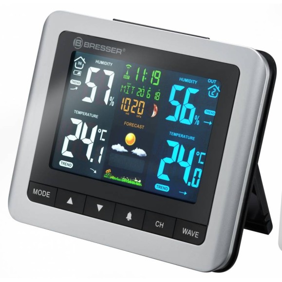 BRESSER METEOTEMP WTM WEATHER STATION WITH MULTICOLOR DISPLAY