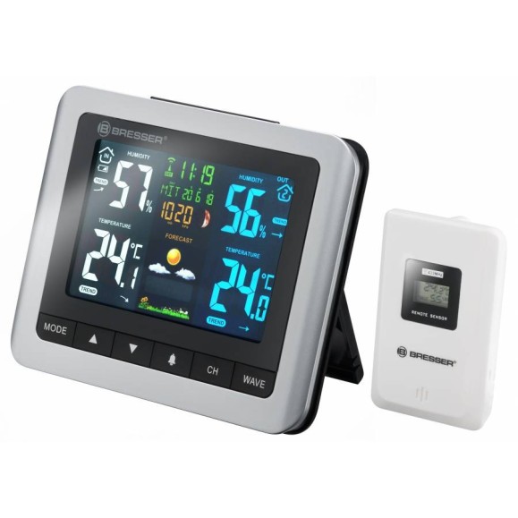 BRESSER METEOTEMP WTM WEATHER STATION WITH MULTICOLOR DISPLAY