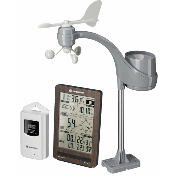 BRESSER ClimaTemp FW weather center with wood look