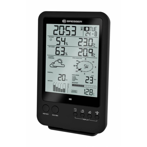 BRESSER Wetter Center 5-in-1 weather station black