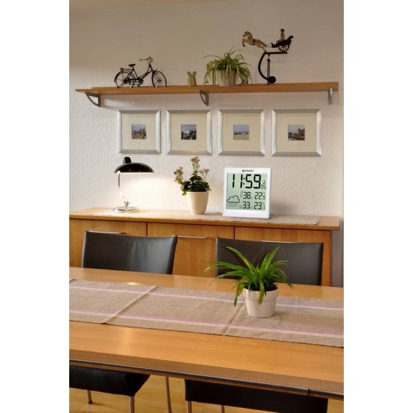 BRESSER TemeoTrend JC Weather Clock LCD white