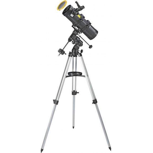 Telescope Bresser Spica NT-130/650 EQ3 with solar filter and smartphone