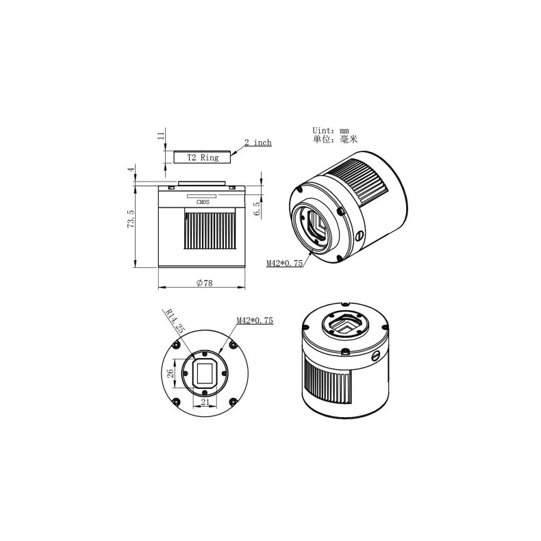Camera ZWO ASI294MM-PRO monochrome