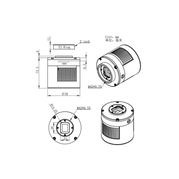 Camera ZWO ASI294MM-PRO monochrome