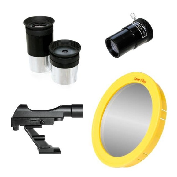 Reflector telescope Bresser Spica NT-130/1000 EQ3 with solar filter and smartphone adapter