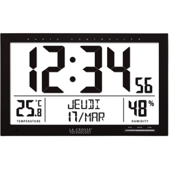 La Crosse Black Wall Clock