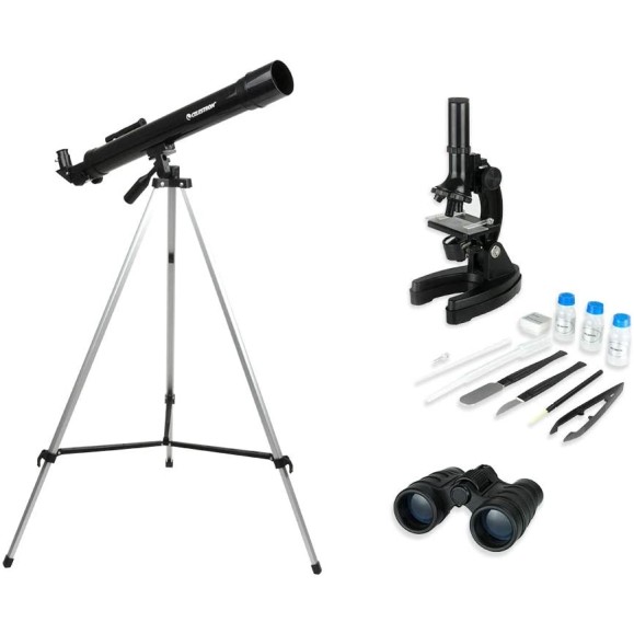 Kit Celestron with Telescope, Microscope and Binoculars