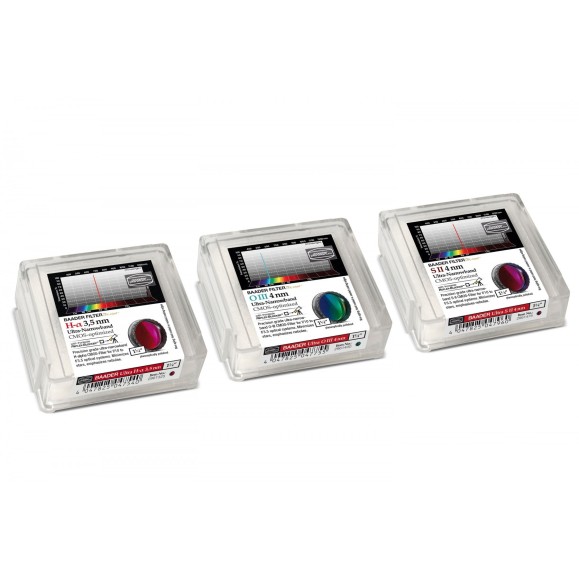 Set of 3 filtersUltra-Narrowband-Filter-Set 1¼" - CMOS-optimized (H-alpha / O-III / S-II)