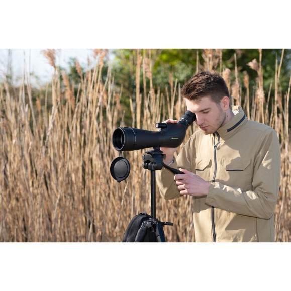 BRESSER Spolux 20-60x80 spotting scope kit with tripod, bag and smartphone adaptor