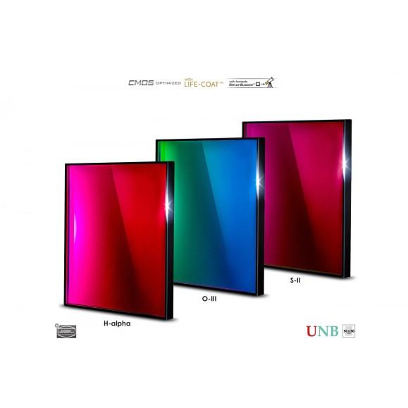 Set of 3 Ultra-Narrowband-Filter-Set 50x50 mm - CMOS-optimized (H-alpha / O-III / S-II)