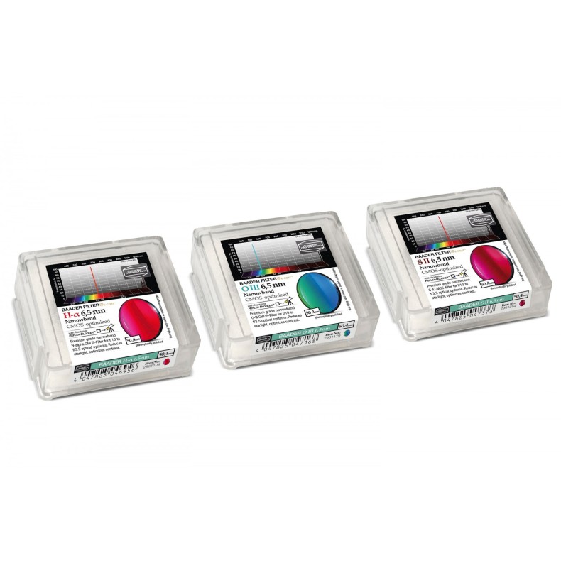 Set of 3 Narrowband filters Ø 50.4 mm... Set of 3 Narrowband filters Ø 50.4 mm...