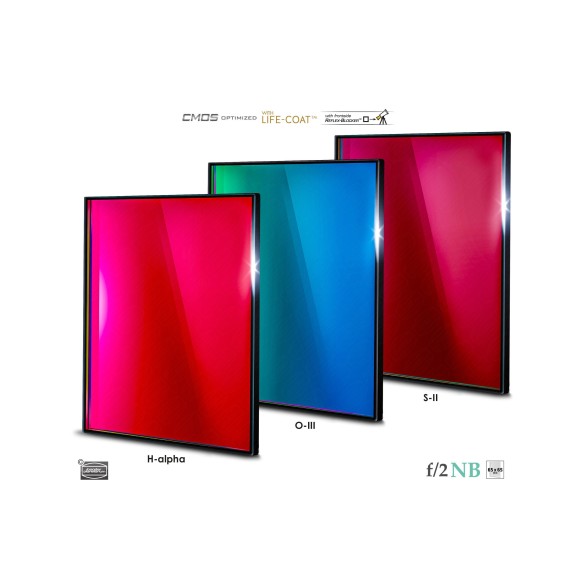 Baader Highspeed filter set 6.5nm 65x65 mm optimized for CMOS (H-alpha / O-III / S-II)