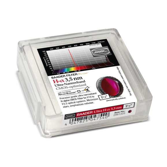 Baader H-alpha Ultra-Narrowband filters 3.5nm Ø 1¼" optimized for CMOS