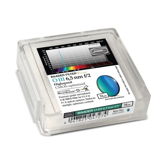 Baader O-III Highspeed 6.5nm 31 mm filter optimized for CMOS