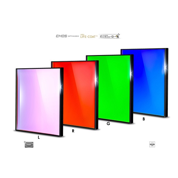 Set of 50x50 mm Baader LRGB filters optimized for CMOS