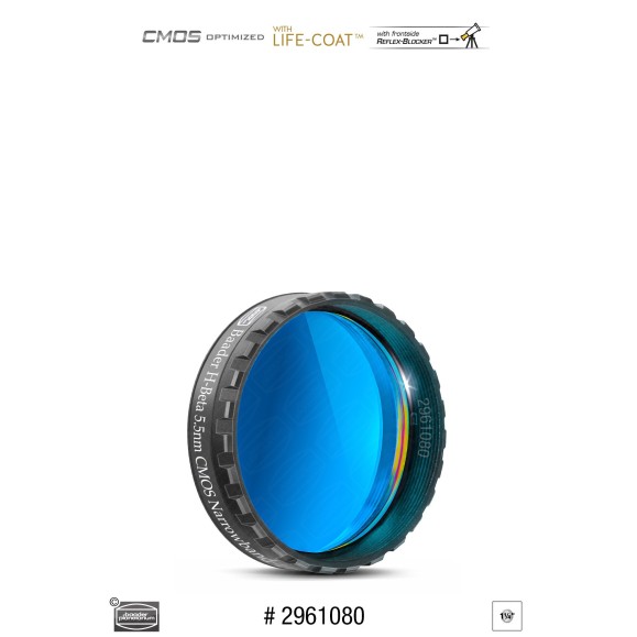 Baader H-Beta Narrowband Filters 5.5nm Ø 1¼" optimized for CMOS