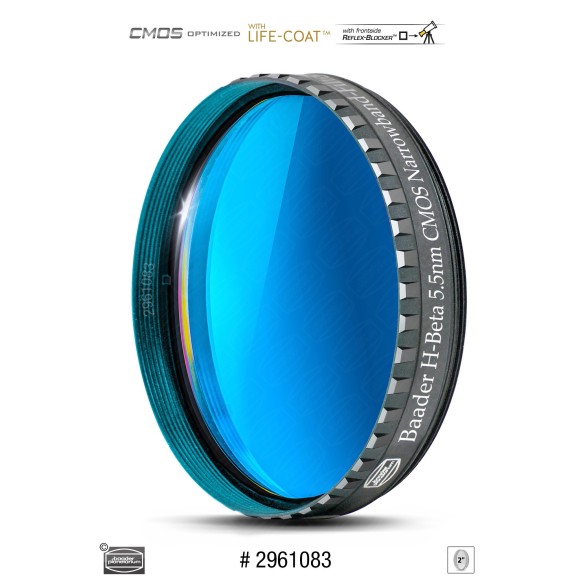 Baader H-Beta Narrowband filters 5.5nm Ø 2" optimized for CMOS