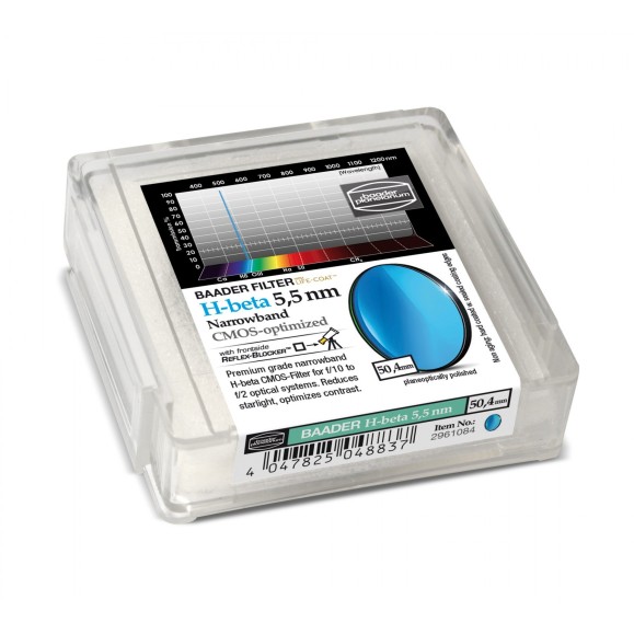 Baader H-Beta Narrowband 5.5nm Ø 50.4 mm filters optimized for CMOS