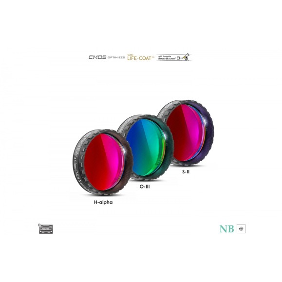 Baader Narrowband filter set 6.5nm 1¼" optimized for CMOS (H-alpha / O-III / S-II)