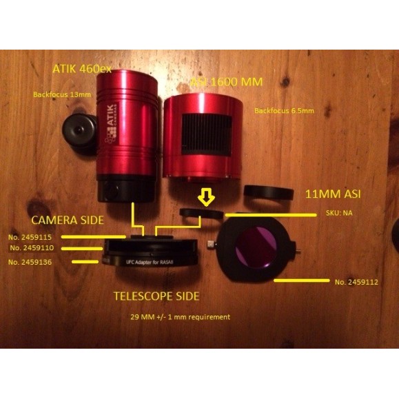 Adapter UFC S70 for RASA 8 Baader Planetarium