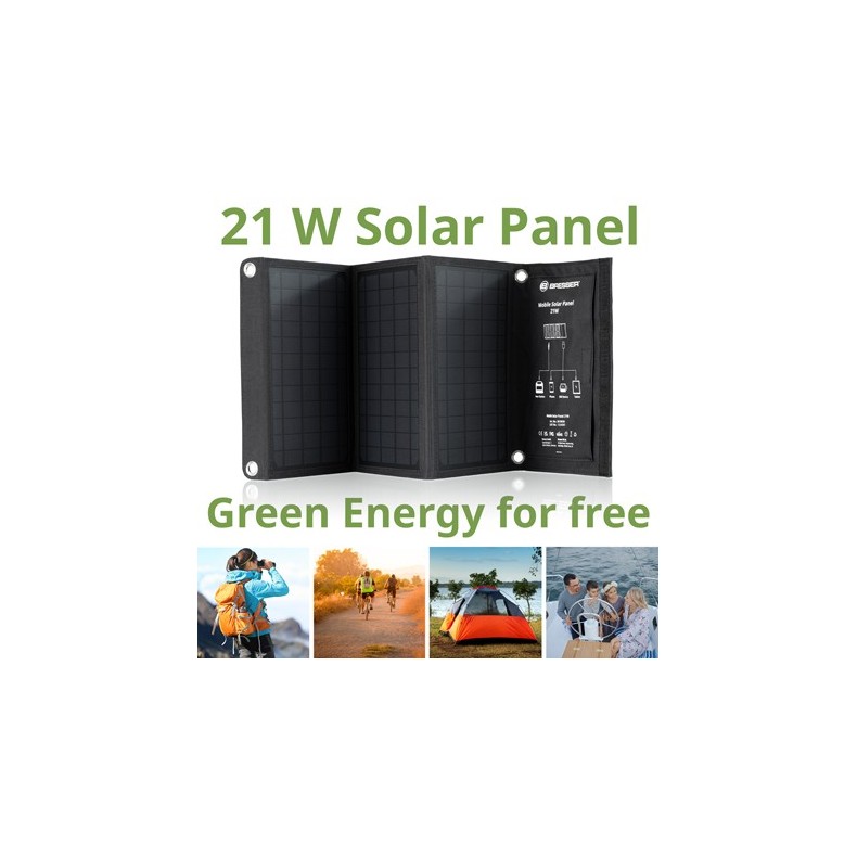 Portable solar panel Bresser 21W with...