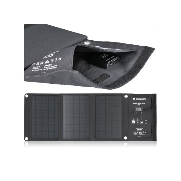 Portable solar panel Bresser 21W with USB and DC output