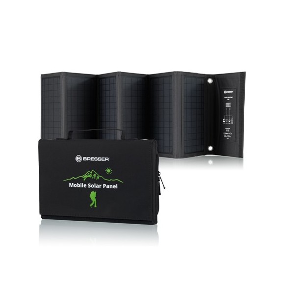 Portable solar panel Bresser 40W with USB and DC output