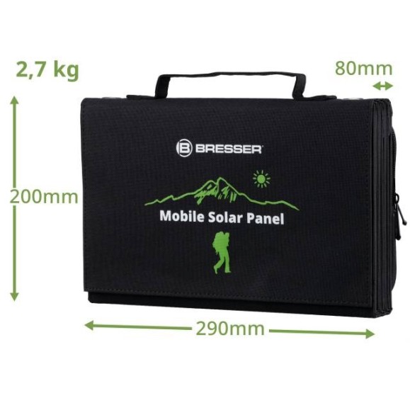 Portable solar panel Bresser 60W with USB and DC output