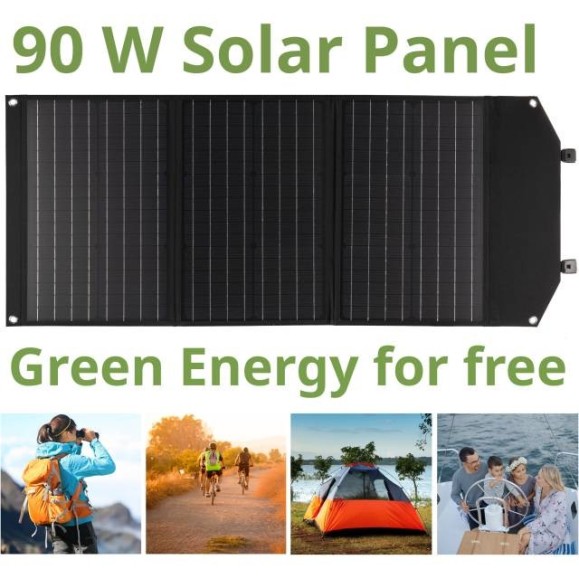 Portable Solar Panel Bresser 90W with USB and DC output