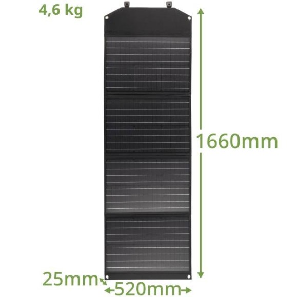 Portable solar panel Bresser 120W with USB and DC output