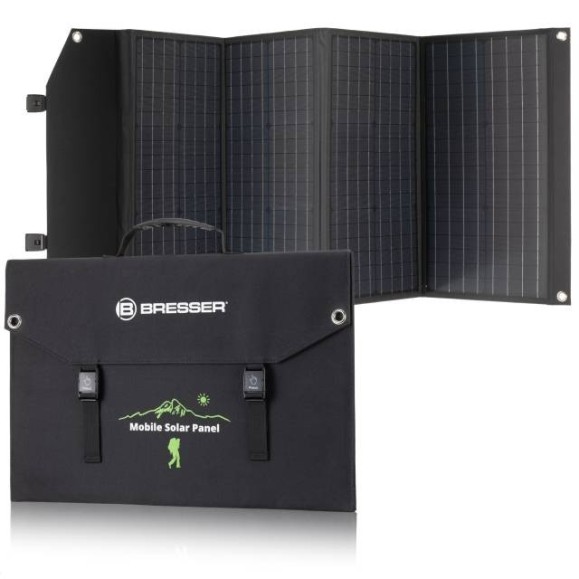 Portable solar panel Bresser 120W with USB and DC output