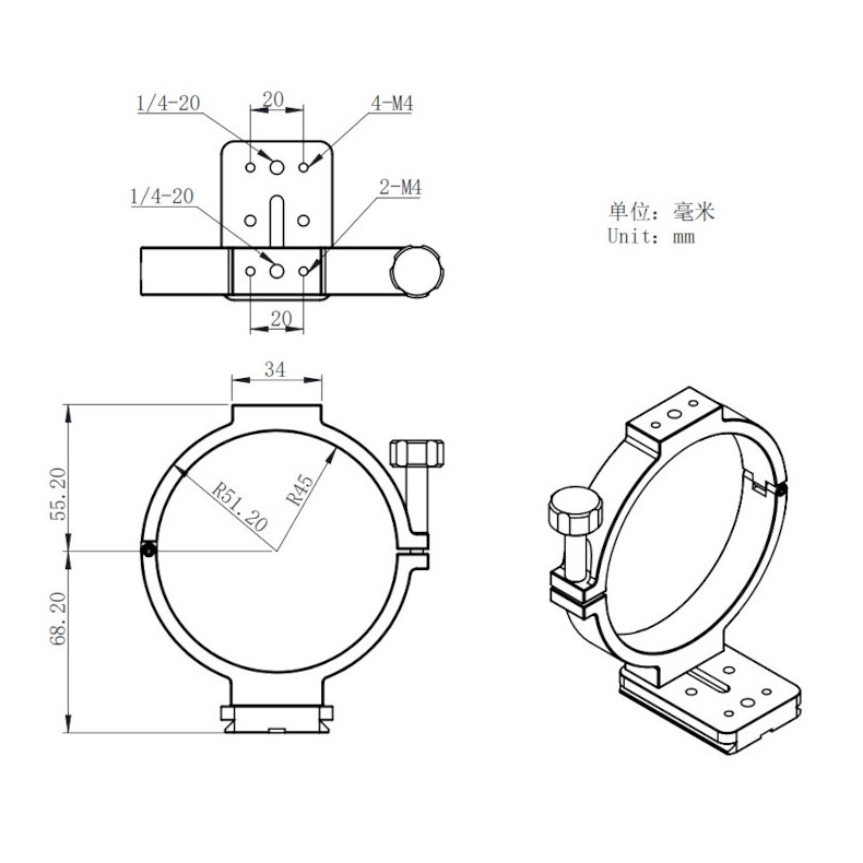 Support ring ZWO for ASI 2600/6200...