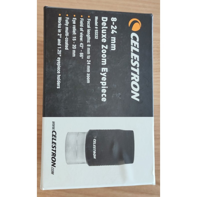 Celestron Deluxe zoom eyepiece 8-24mm... Celestron Deluxe zoom eyepiece 8-24mm...
