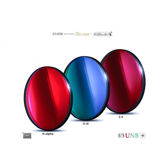 Set of 3 BAADER Ultra-HighSpeed 3.5 / 4NM F/3 filters in 50.4mm optimized for CMOS (H-Alpha/ O-III / S-II)