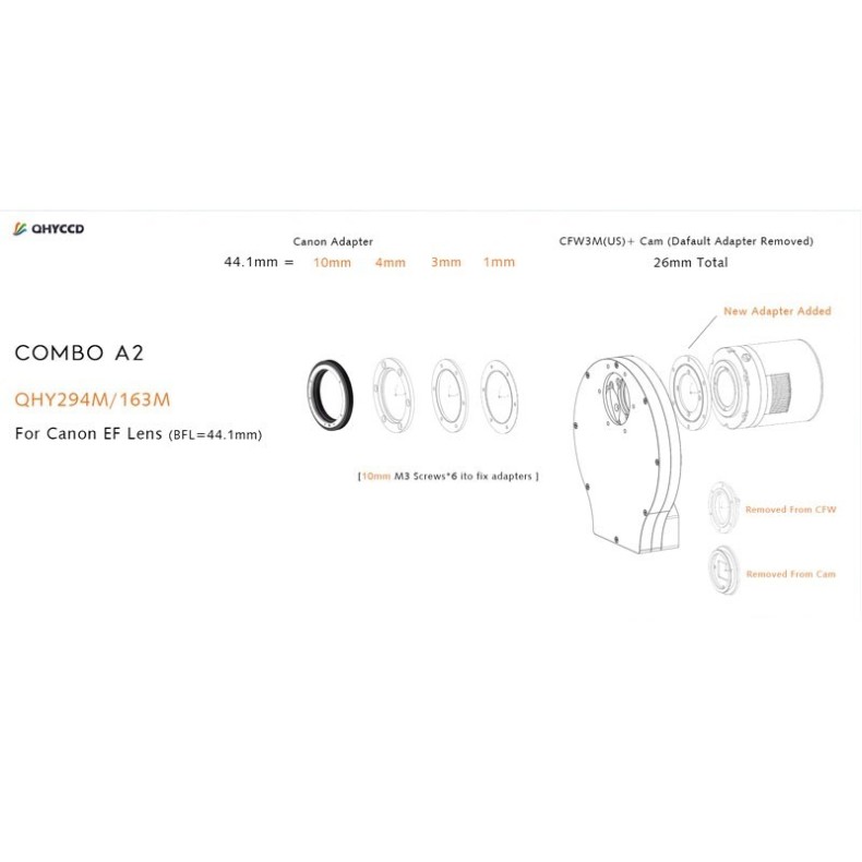QHY Combo A2 Adapter Kit for QHY 294M... QHY Combo A2 Adapter Kit for QHY 294M...