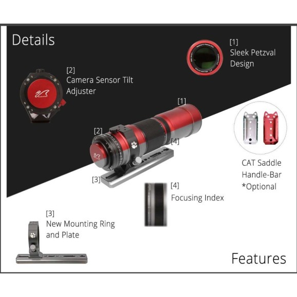 William Optics RedCat 51 Flatfield APO 51/250 mm RedCat 51 Flatfield APO 51/250 mm William Optics Telescope