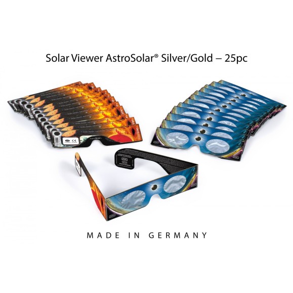 Pack of 25 solar eclipse glasses BAADER PLANETARIUM AstroSolar® AstroSolar® Silver/Gold 2459296