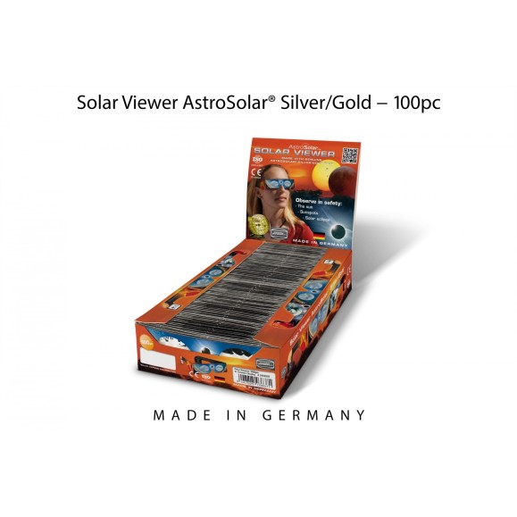 Pack of 100 units of BAADER PLANETARIUM AstroSolar® Solar eclipse glasses Silver/Gold 2459297